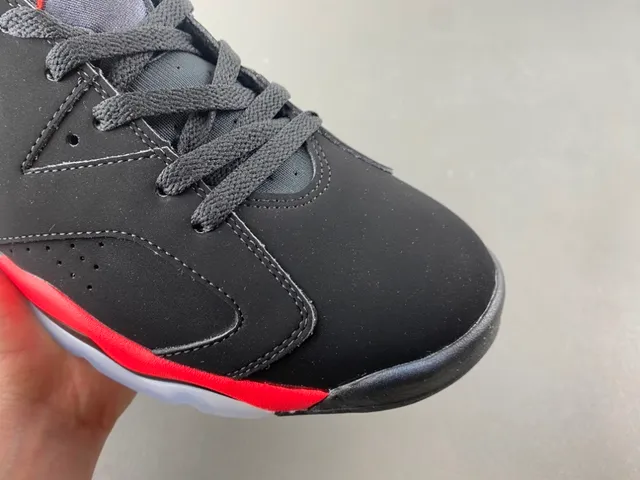 Air Jordan 6 Black Red White Basketball Shoes 2