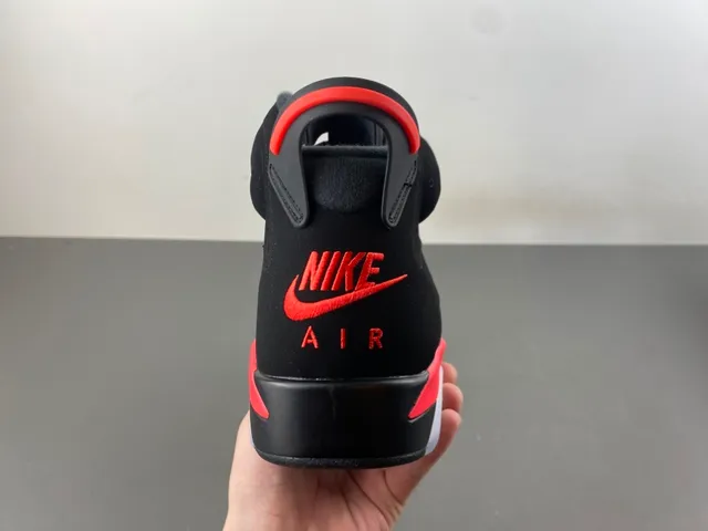 Air Jordan 6 Black Red White Basketball Shoes 4