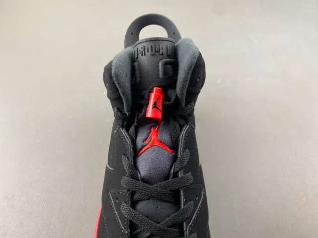 Air Jordan 6 Black Red White Basketball Shoes 6