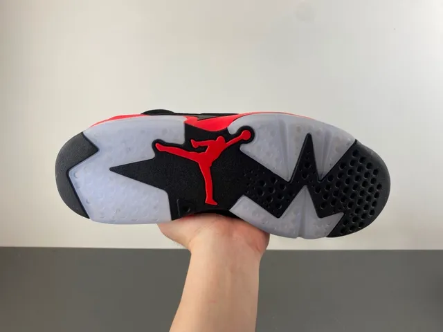Air Jordan 6 Black Red White Basketball Shoes 10