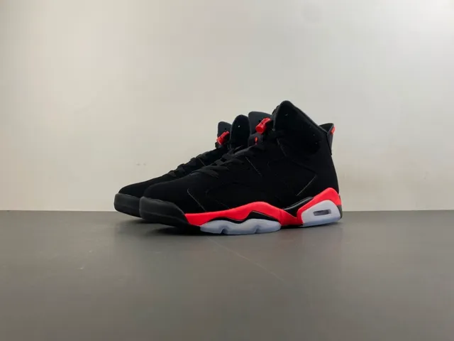 Air Jordan 6 Black Red White Basketball Shoes 11