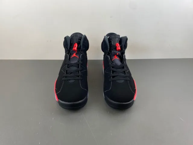 Air Jordan 6 Black Red White Basketball Shoes 12