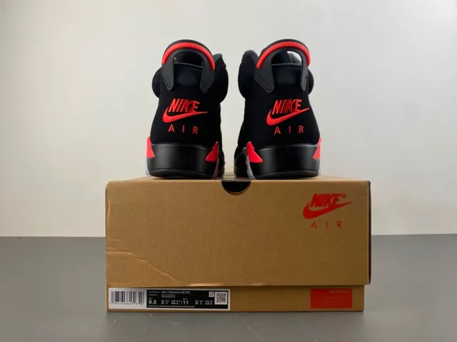 Air Jordan 6 Black Red White Basketball Shoes 18