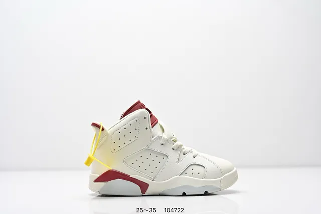 Air Jordan 6 White Red Black Basketball Shoes 4