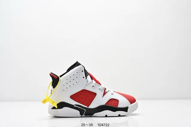 Air Jordan 6 White Red Black Basketball Shoes 21