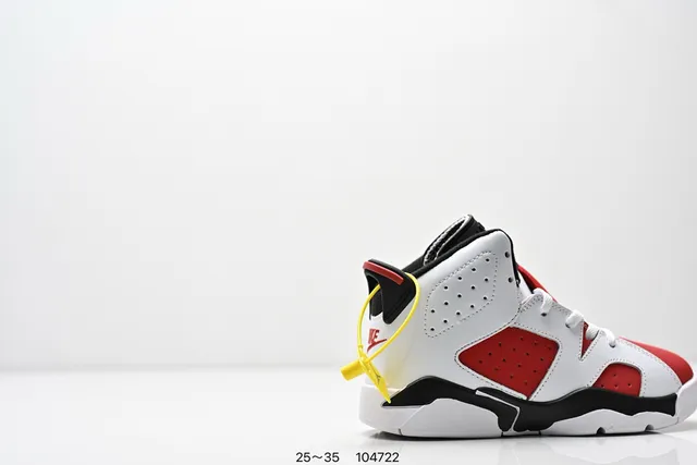 Air Jordan 6 White Red Black Basketball Shoes 22