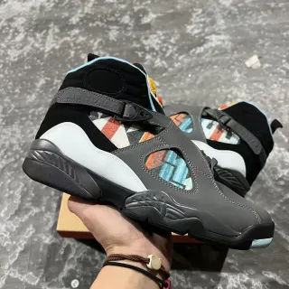 Air Jordan 8 Multicolor Geometric Print Basketball Shoes