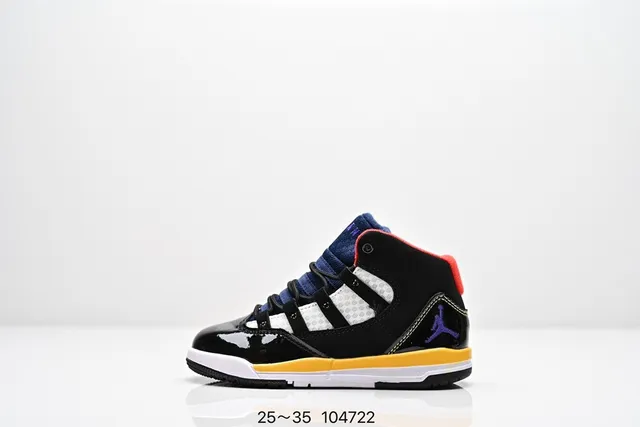 Air Jordan Black Yellow High-Top Patent Leather Accents Basketball Shoes 3