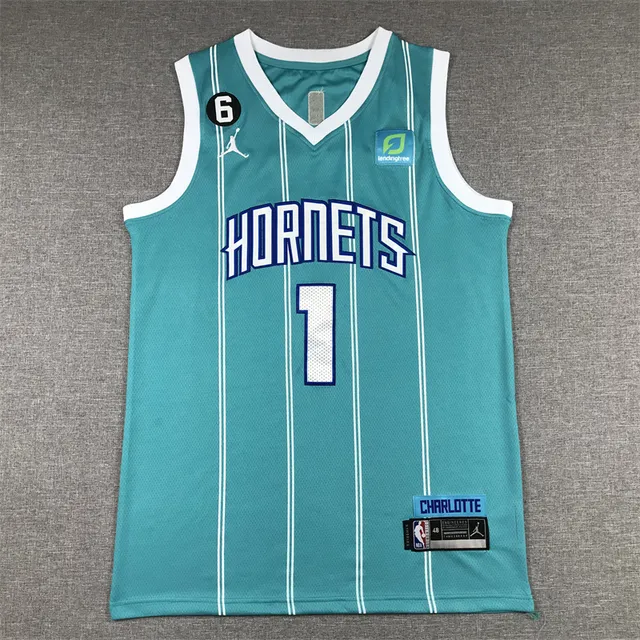 Air Jordan Charlotte Hornets Generation 6 Sky Blue Jersey 3