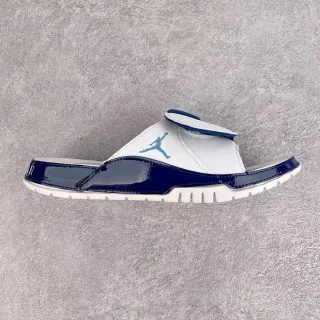 Air Jordan Hydro Slide White and Glossy Navy Slippers
