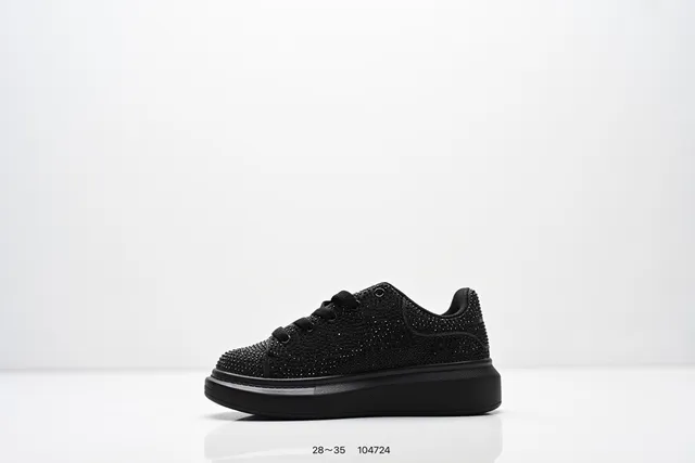Alexander McQueen Black Oversized Platform Sole Smooth Leather Upper Lifestyle Sneakers 12