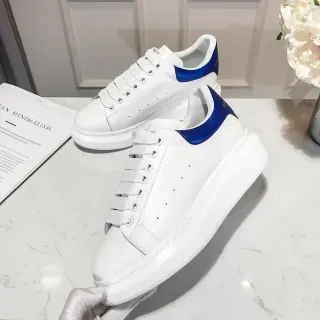 Alexander McQueen Oversized Sneaker White Blue Platform Sole Smooth Leather Upper Lifestyle Sneakers