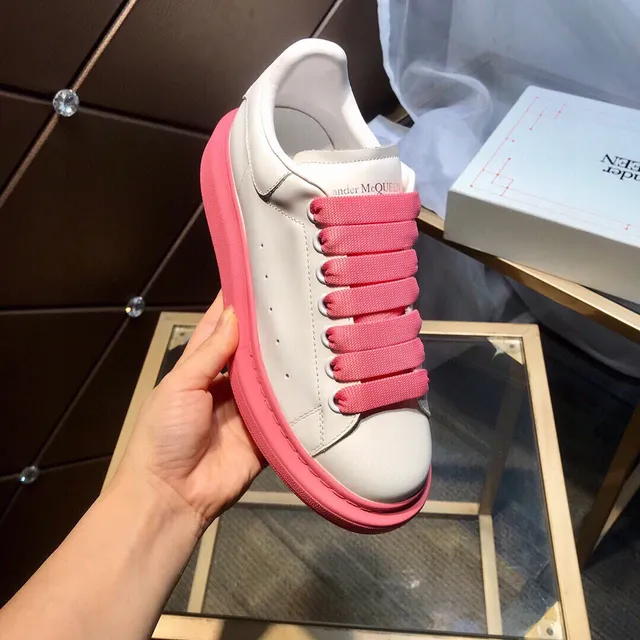 Alexander McQueen Oversized Sneaker White Pink Platform Lifestyle Sneakers 2
