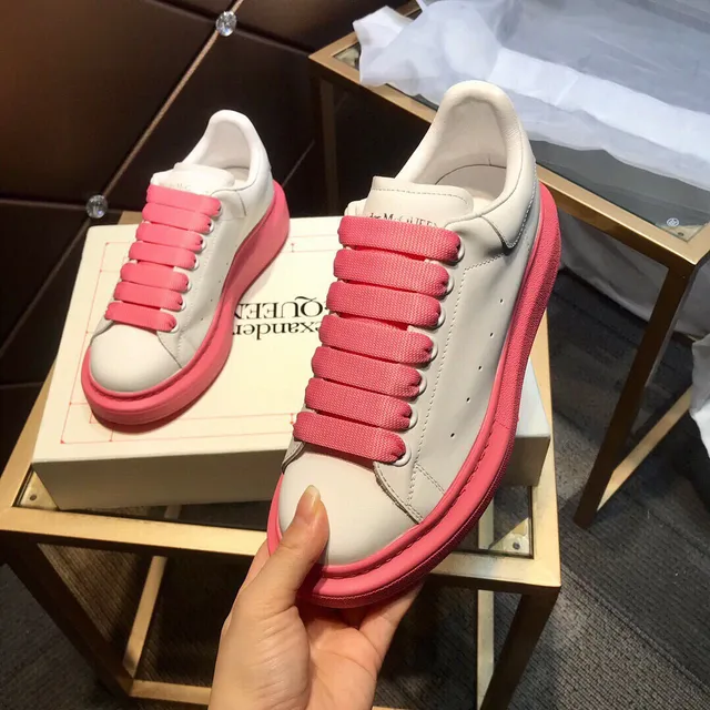 Alexander McQueen Oversized Sneaker White Pink Platform Lifestyle Sneakers 3
