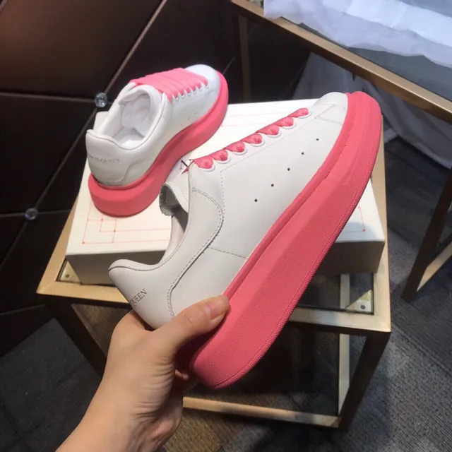 Alexander McQueen Oversized Sneaker White Pink Platform Lifestyle Sneakers 4