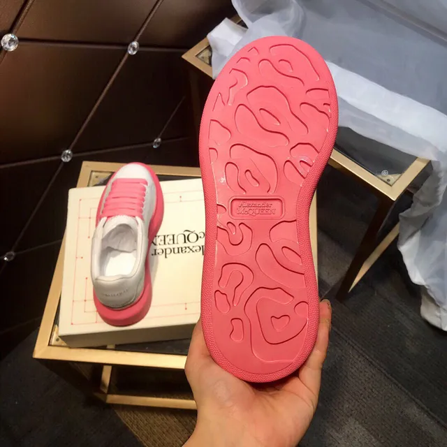 Alexander McQueen Oversized Sneaker White Pink Platform Lifestyle Sneakers 5