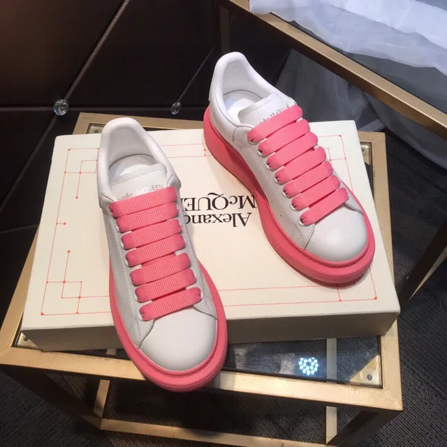 Alexander McQueen Oversized Sneaker White Pink Platform Lifestyle Sneakers 7