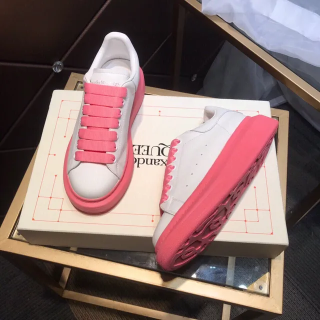 Alexander McQueen Oversized Sneaker White Pink Platform Lifestyle Sneakers 8