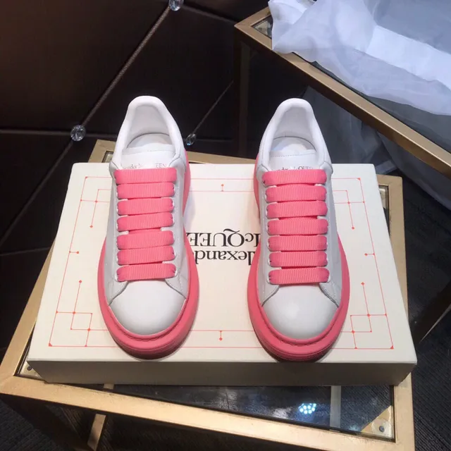 Alexander McQueen Oversized Sneaker White Pink Platform Lifestyle Sneakers 9