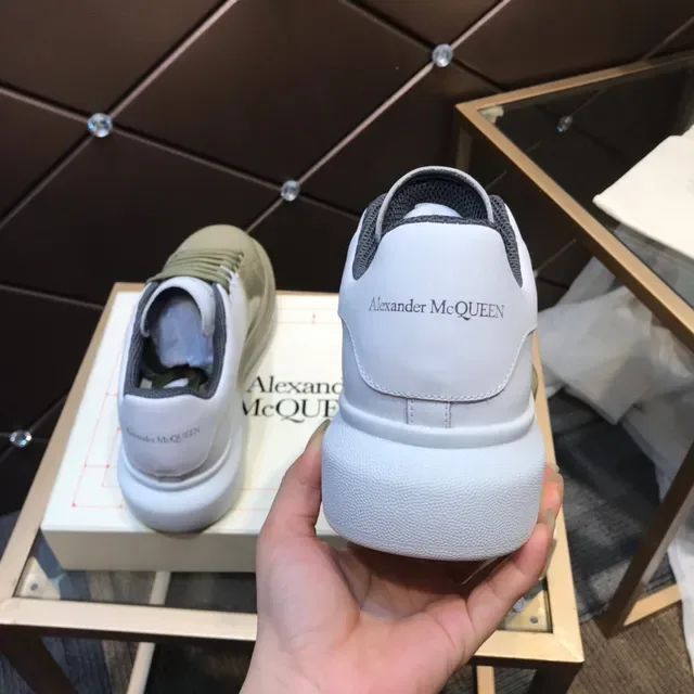 Alexander McQueen Oversized Sneaker White to Olive Gradient Lifestyle Sneakers 5