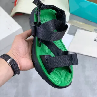 Alexander McQueen Tread Slick Green and Black Casual Sandals