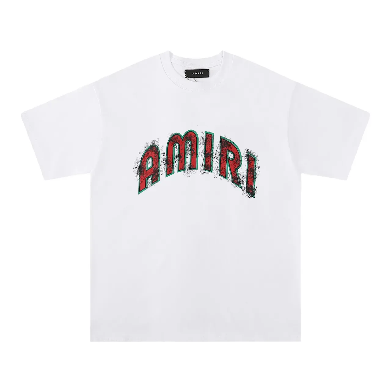 Amiri Distressed Arched Logo White T-Shirt 3