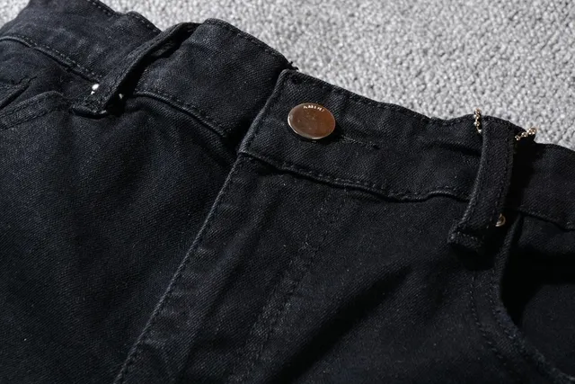 Amiri Distressed Black Side-Stripe Slim-Fit Jeans 11