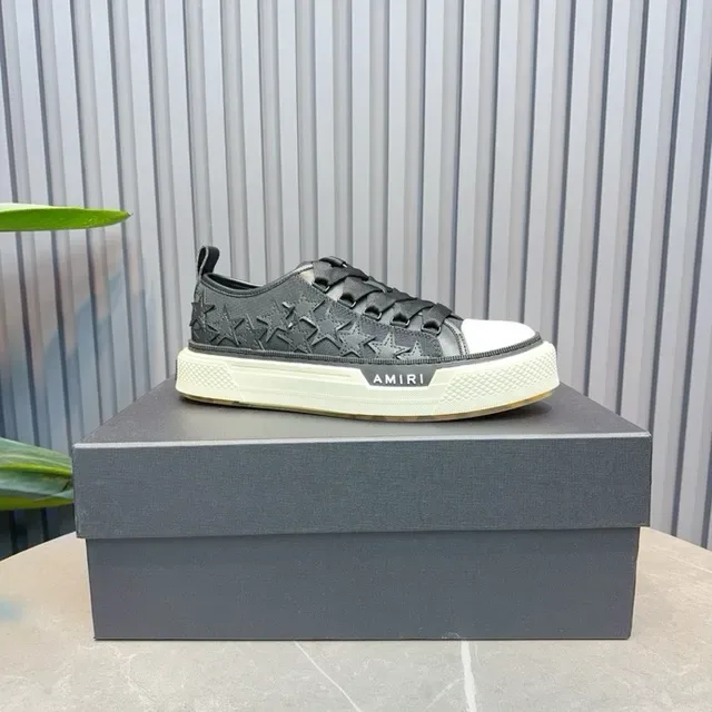 Amiri MA Court Star-Embossed Noir et Off-White Sneakers de lifestyle 2