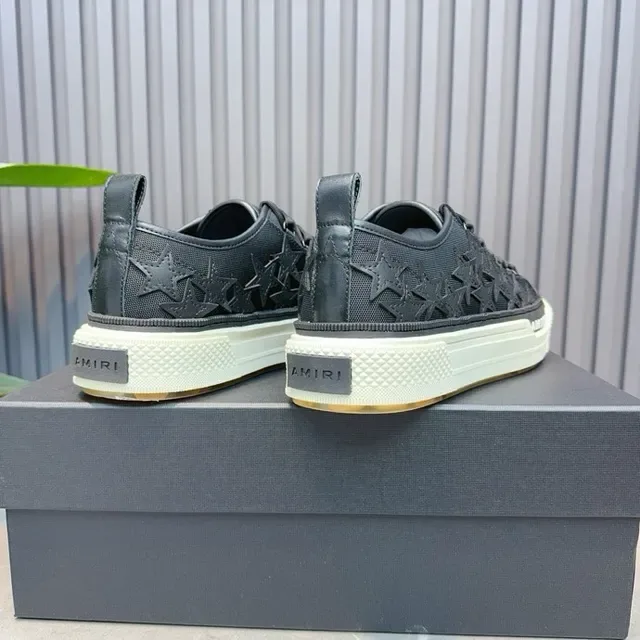 Amiri MA Court Star-Embossed Noir et Off-White Sneakers de lifestyle 7