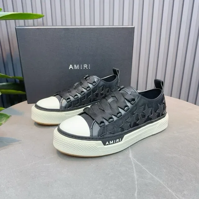 Amiri MA Court Star-Embossed Noir et Off-White Sneakers de lifestyle 8