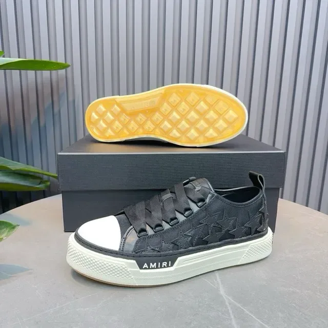 Amiri MA Court Star-Embossed Noir et Off-White Sneakers de lifestyle 9