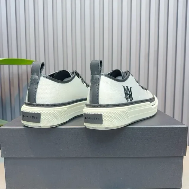 Amiri MA Court Blanc et Noir Sans lacets Plateforme Style de vie Sneakers 8