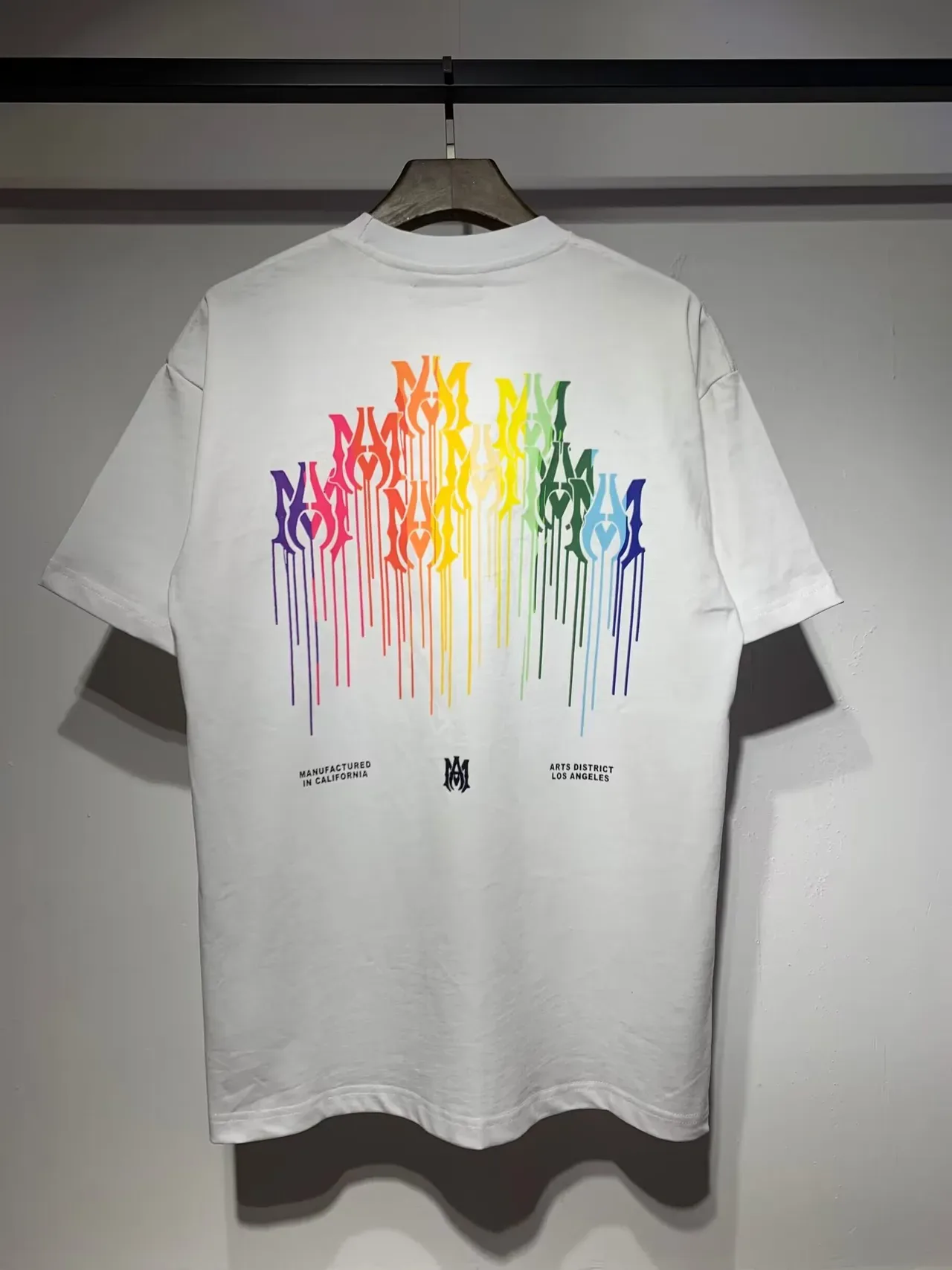 Amiri Rainbow Drip Logo Graphic T-Shirt 3