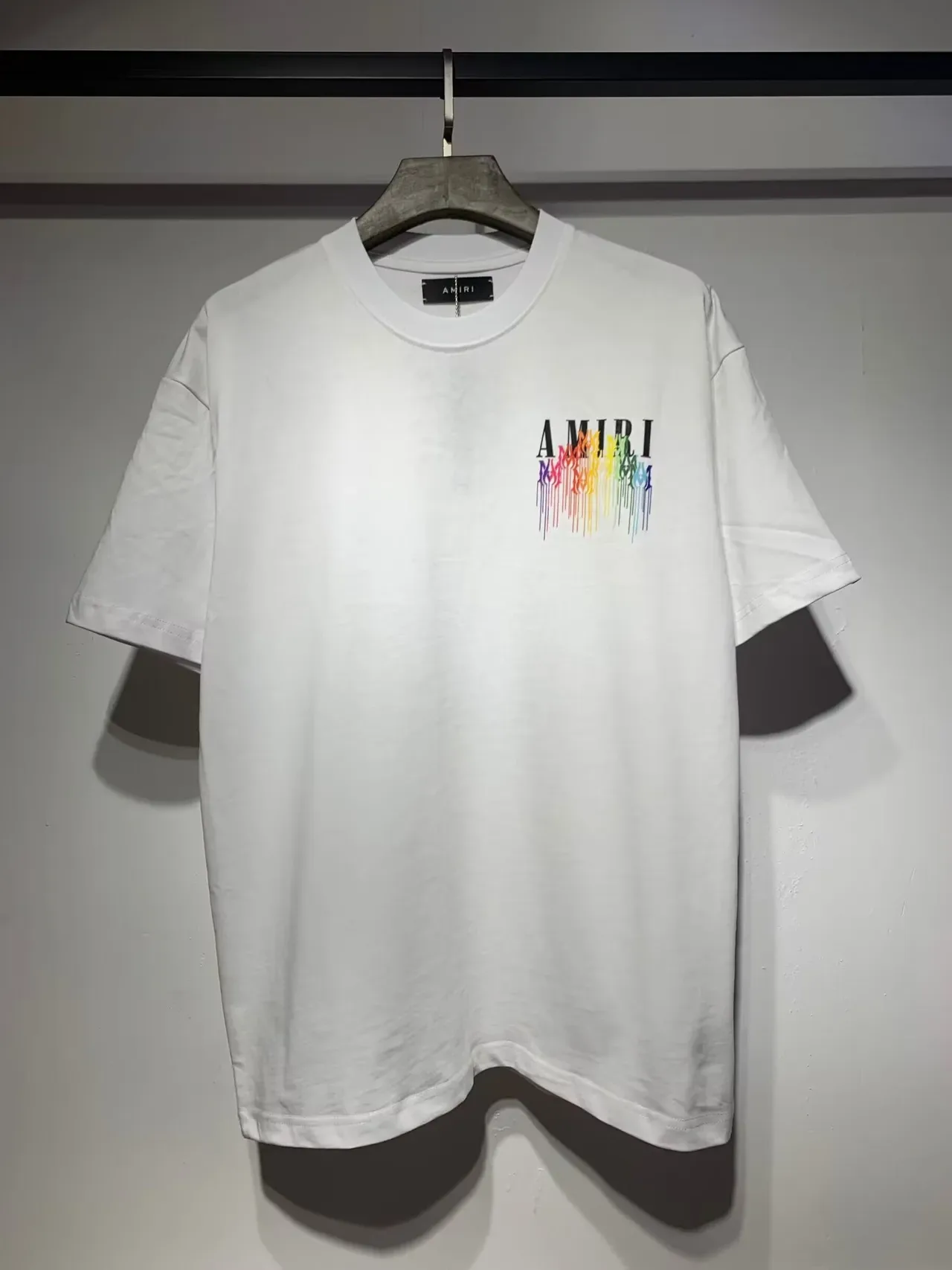 Amiri Rainbow Drip Logo Graphic T-Shirt 4