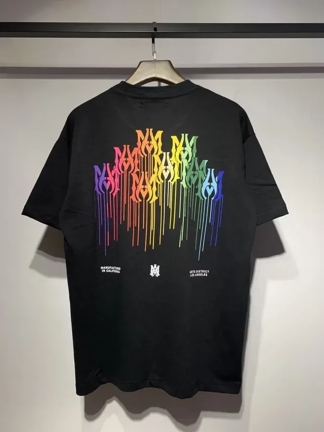 Amiri Rainbow Drip Logo Graphic T-Shirt 5