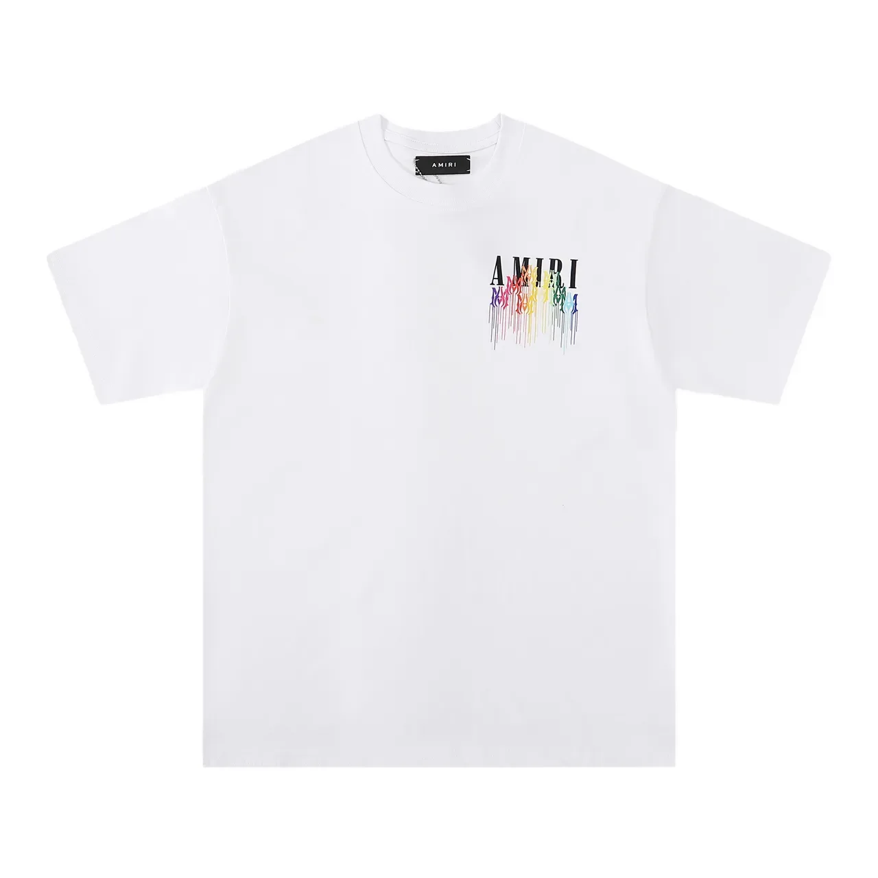 Amiri Rainbow Drip Logo Graphic T-Shirt 10