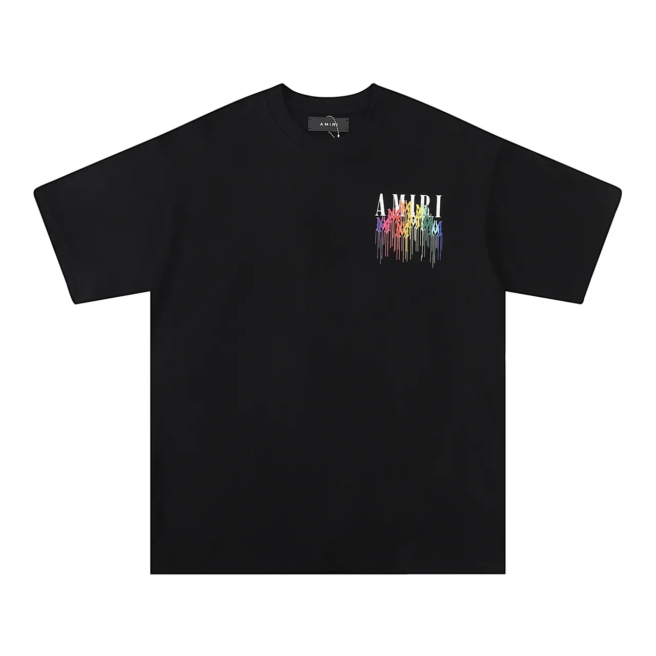 Amiri Rainbow Drip Logo Graphic T-Shirt 12