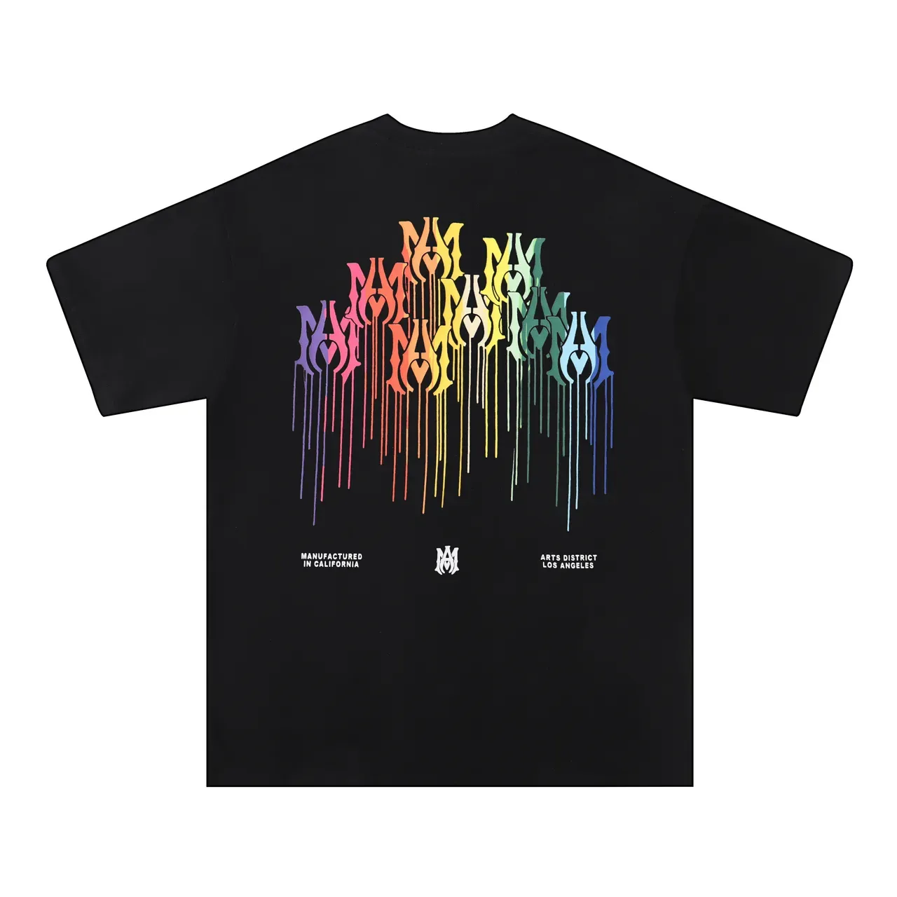 Amiri Rainbow Drip Logo Graphic T-Shirt 13