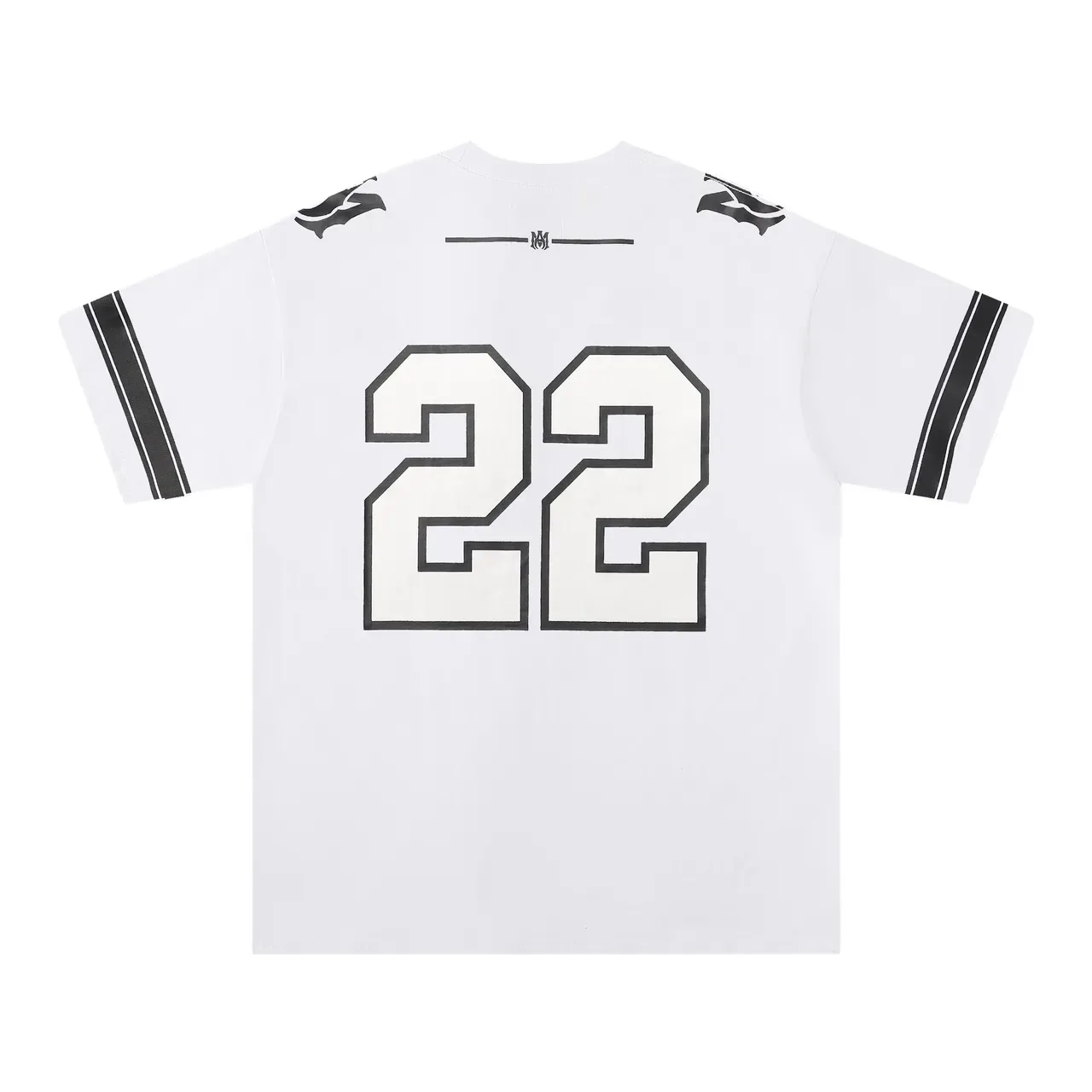 Amiri Red White Oversized Fit Athletic Stripe Sleeves Jersey 10
