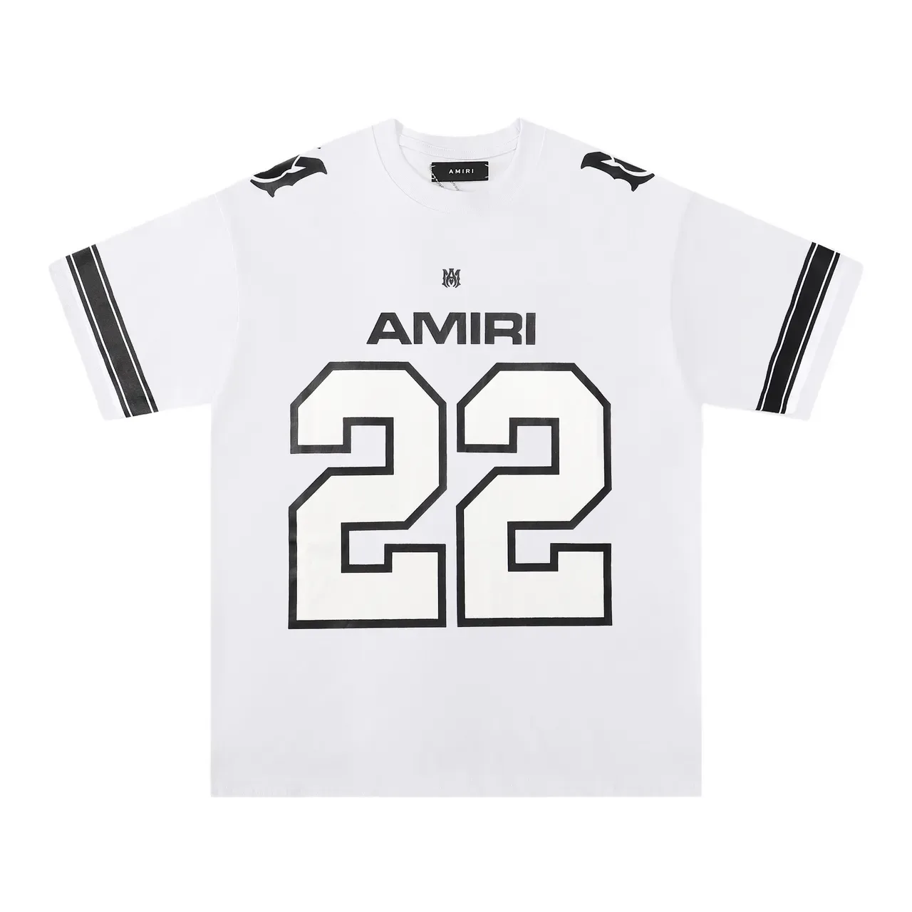 Amiri Red White Oversized Fit Athletic Stripe Sleeves Jersey 11