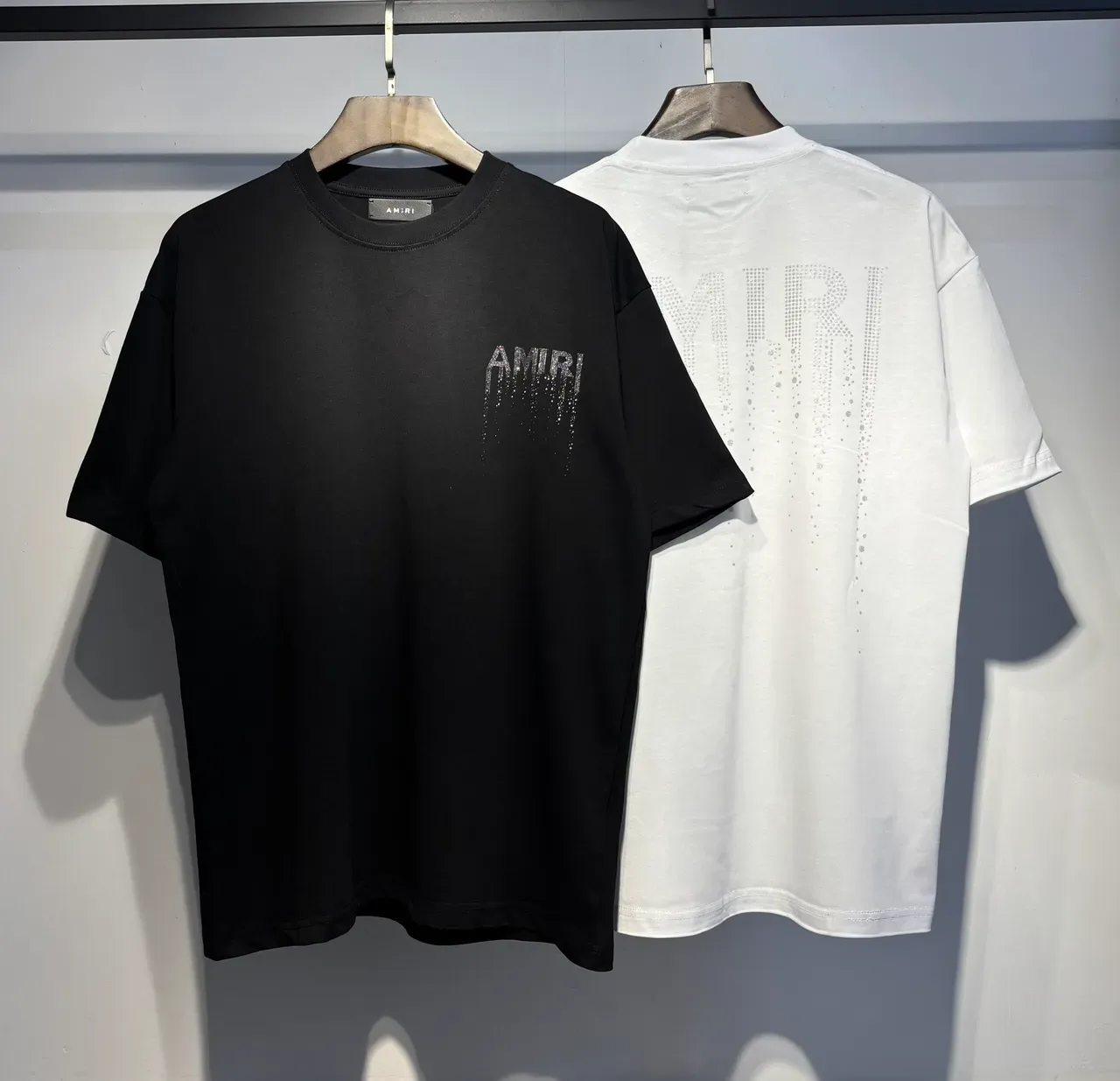 Amiri Rhinestone Drip Graphic T-Shirt 4