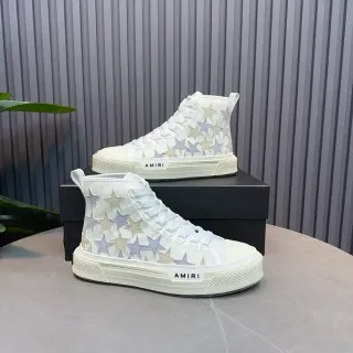 Amiri Skel Top High White Star-Appliqué Lifestyle Sneakers