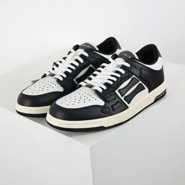 Amiri Skel Top Low Sneakers Lifestyle Noir et Blanc 2