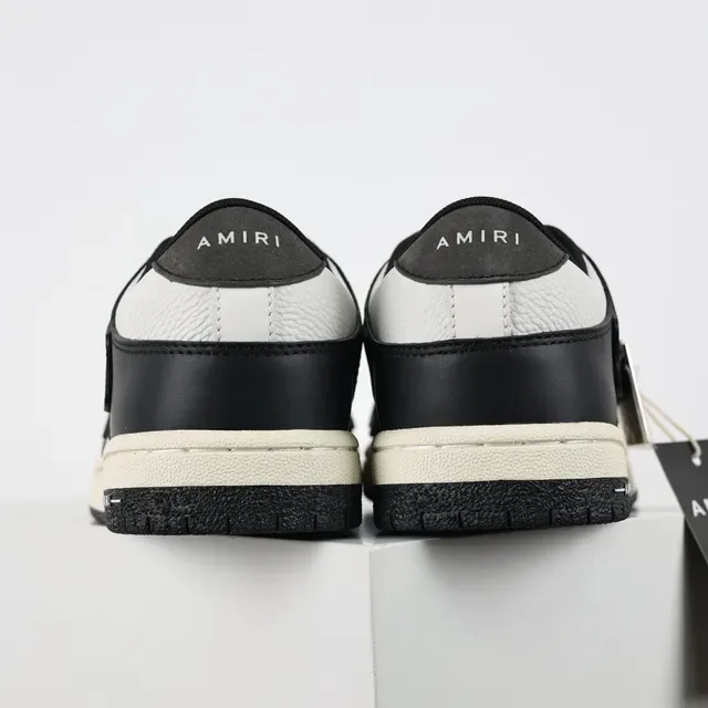Amiri Skel Top Low Sneakers Lifestyle Noir et Blanc 8
