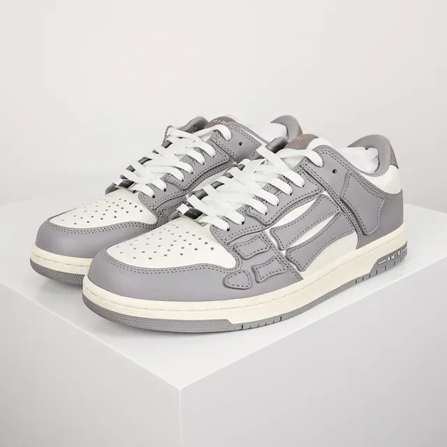 Amiri Skel Top Low Gris et Off-White Lifestyle Sneakers 2