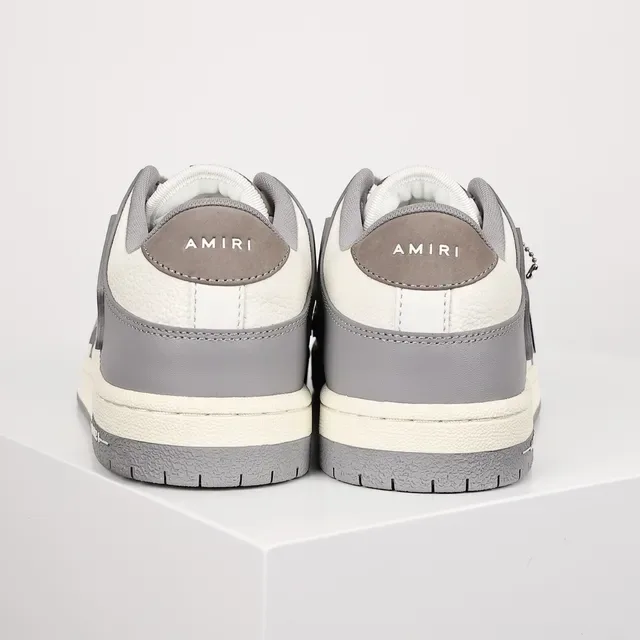 Amiri Skel Top Low Gris et Off-White Lifestyle Sneakers 8