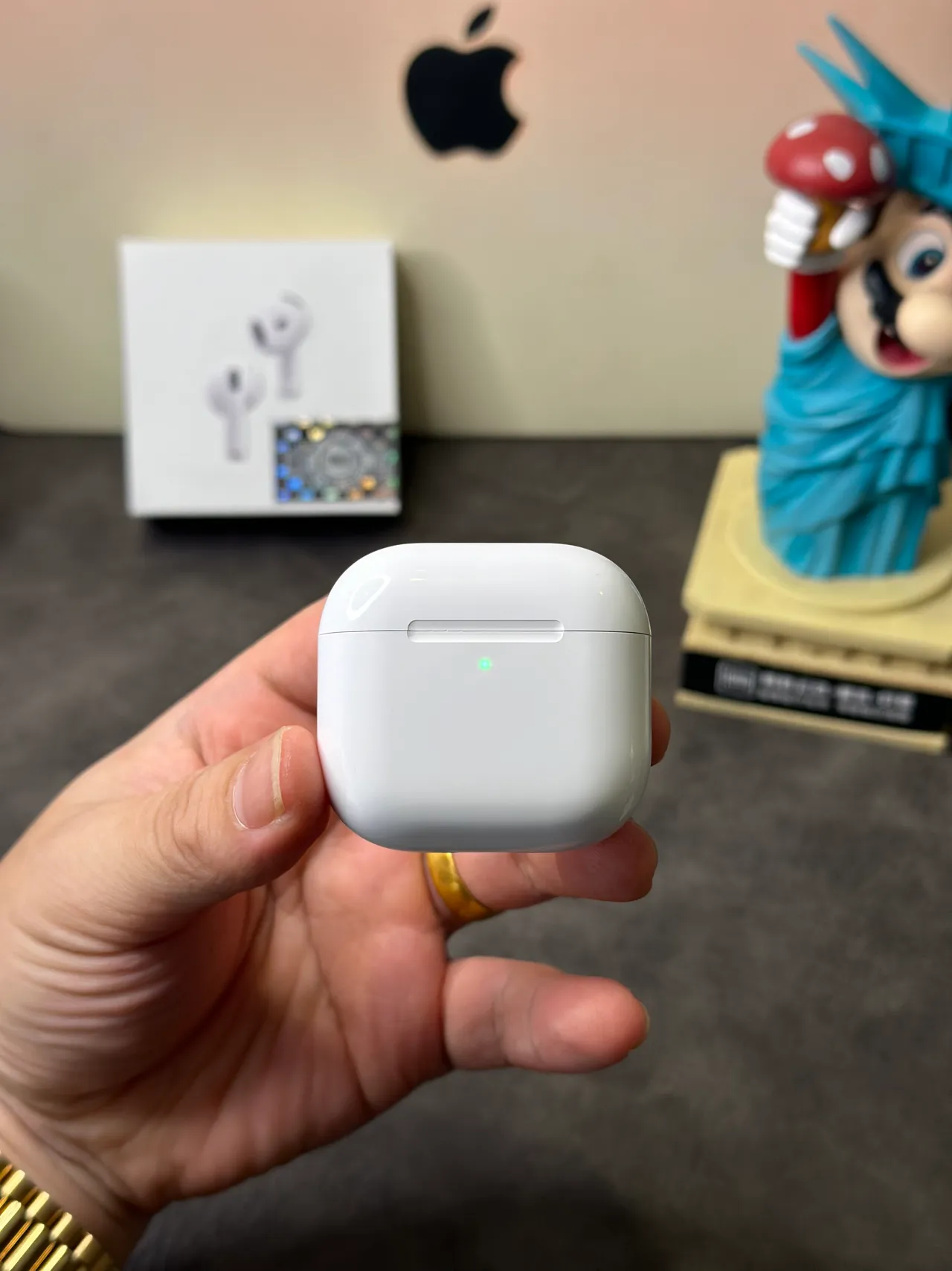 Apple AirPods auriculares TWS blancos estilo tallo acabado mate 6