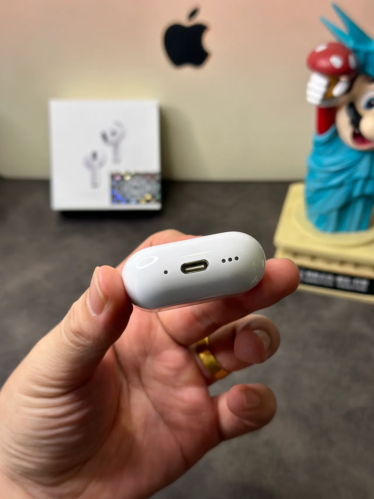 Apple AirPods auriculares TWS blancos estilo tallo acabado mate 7