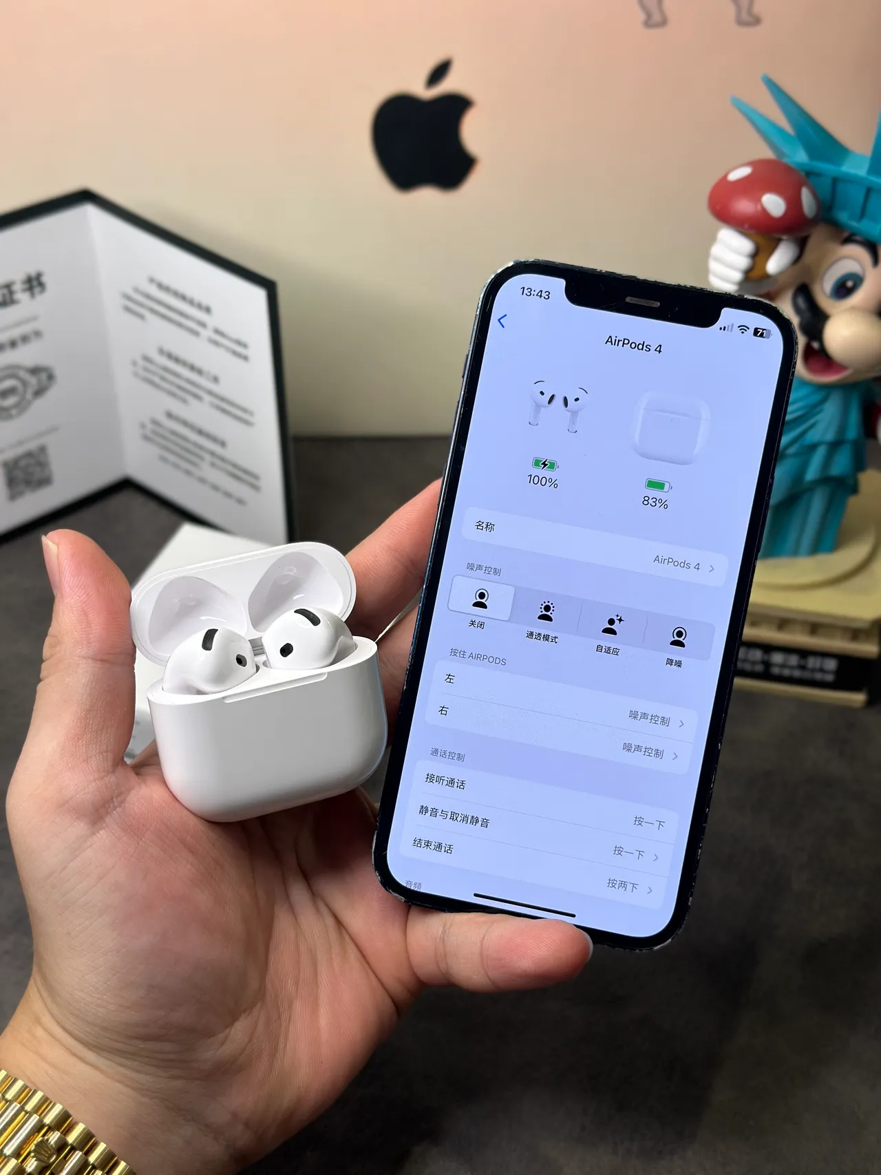 Apple AirPods auriculares TWS blancos estilo tallo acabado mate 9