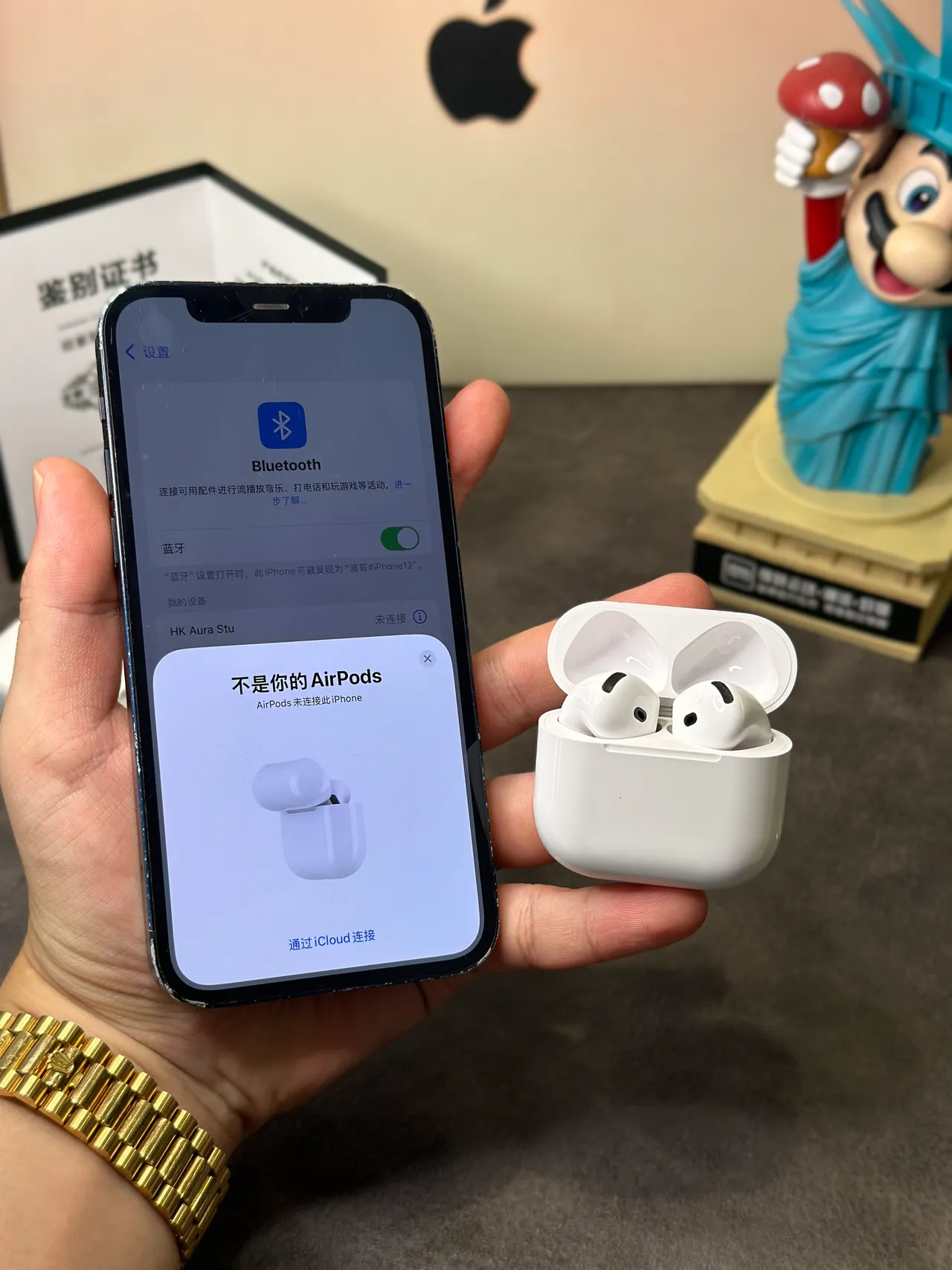 Apple AirPods auriculares TWS blancos estilo tallo acabado mate 13